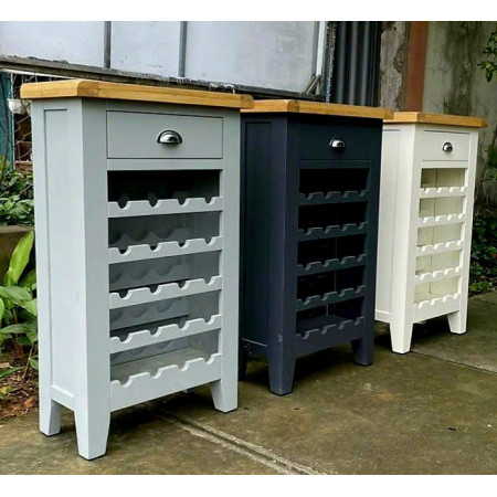 TT-WC-CH : Kệ Rượu Trang Trí - Màu Than + Vàng Gỗ